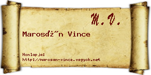 Marosán Vince névjegykártya