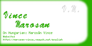 vince marosan business card